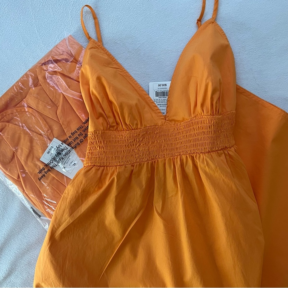 A New Day - Flowy Sundress with Back Cut Out - Orange - XL